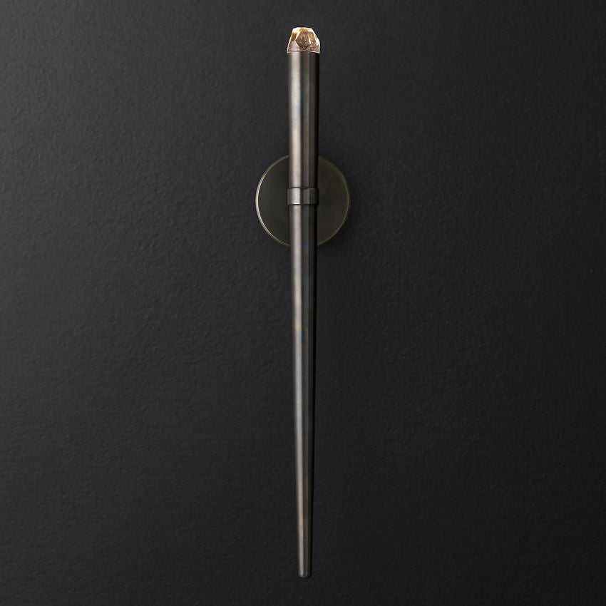 Aquitaine Conical Brass Torch Wall Sconce