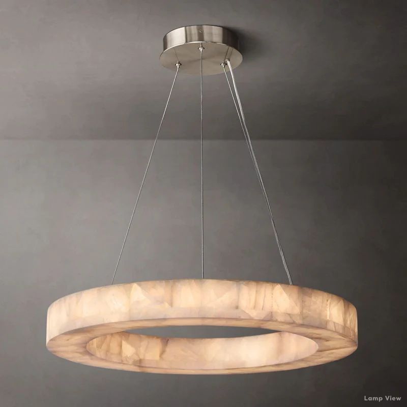 Rivage Lueur Alabaster Round Chandelier 31"
