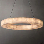 Rivage Lueur Alabaster Round Chandelier 31"