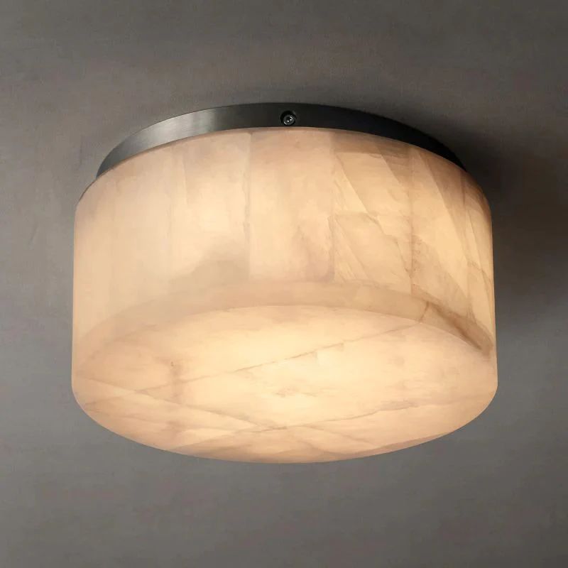 Rivage Lueur Alabaster Round Flush Mount