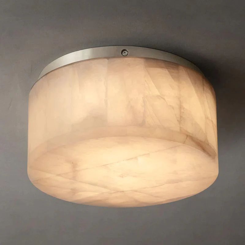 Rivage Lueur Alabaster Round Flush Mount