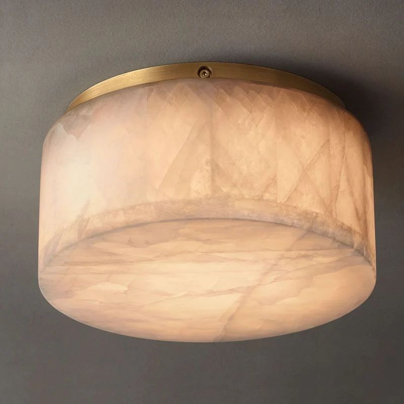 Rivage Lueur Alabaster Round Flush Mount