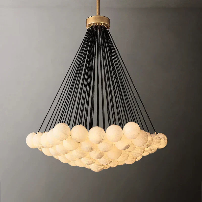 Etoelis Alabaster Bunch Round Chandelier