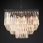 Odeon Layered Crystal Square Chandelier 22"
