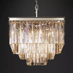 Odeon Layered Crystal Square Chandelier 22"