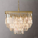 Odeon Layered Crystal Square Chandelier 22"