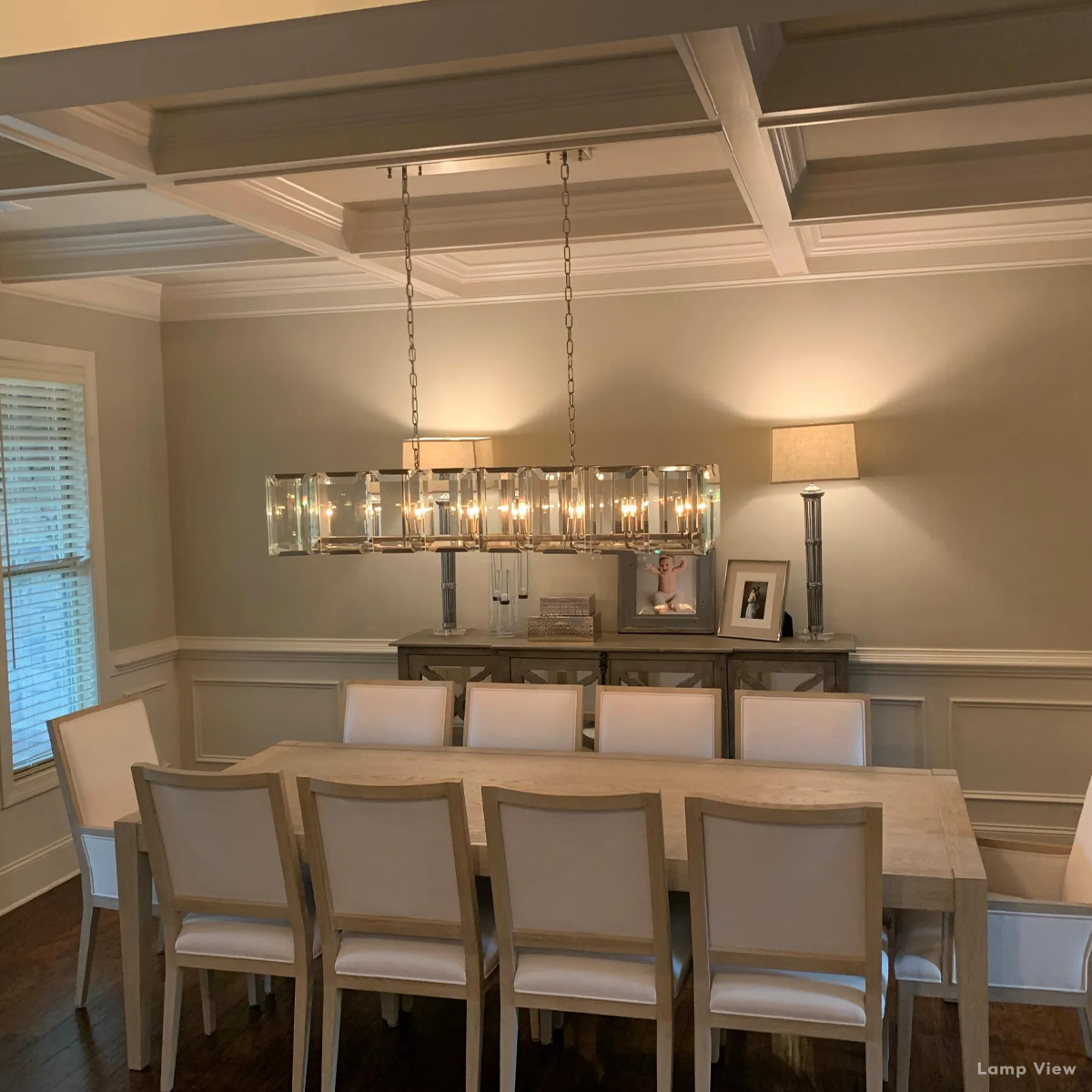 Harlow Chiseled Crystal Rectangle Chandelier 54"