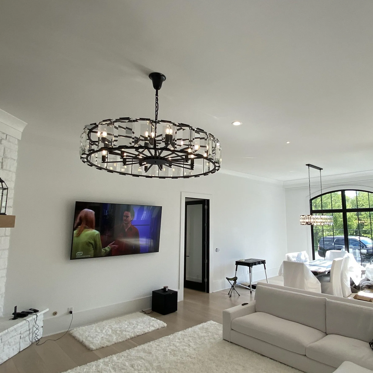 Harlow Chiseled Crystal Round Chandelier 60"