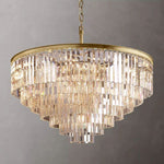 Odeon Layered Crystal Round Chandelier 44"