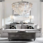 Odeon Layered Crystal Round Chandelier 44"