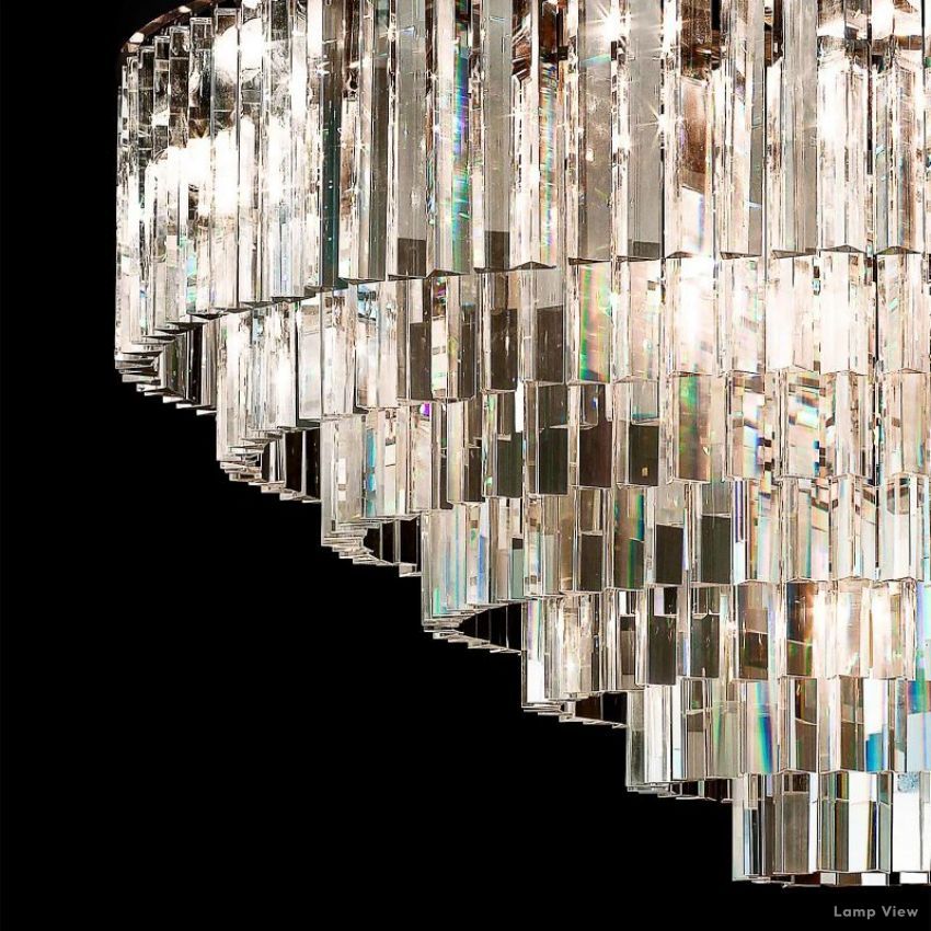 Odeon Layered Crystal Round Chandelier 44"