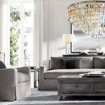 Odeon Layered Crystal Round Chandelier 44"