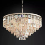 Odeon Layered Crystal Round Chandelier 44"