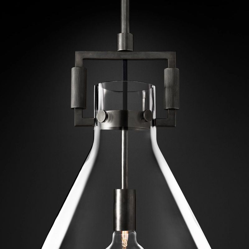 Machinist Glass Funnel Pendant Light