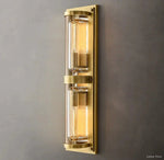 Savile Nested Crystal Round Wall Sconce