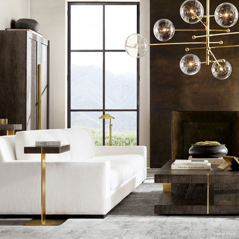 Callene Offset Globe Eight-Arm Chandelier 79"