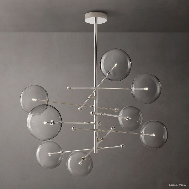 Callene Offset Globe Eight-Arm Chandelier 79"