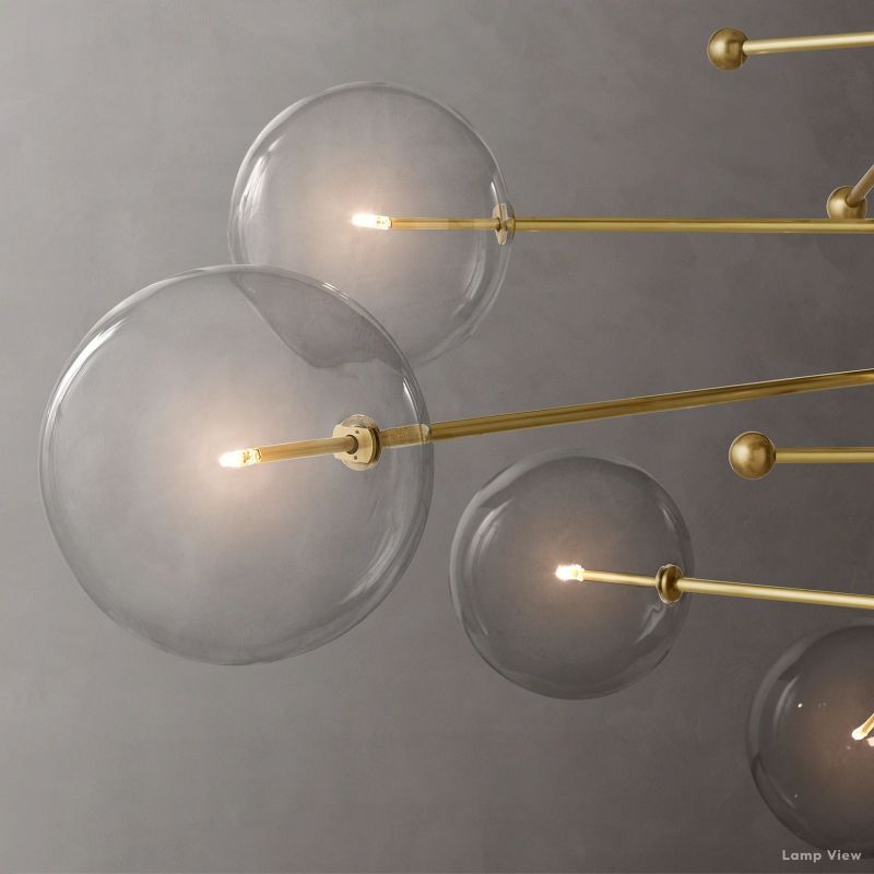 Callene Offset Globe Eight-Arm Chandelier 79"