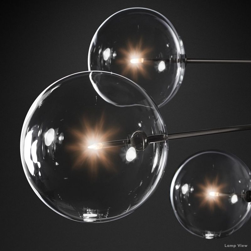 Callene Offset Globe Eight-Arm Chandelier 79"