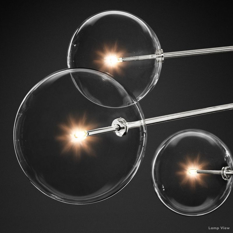 Callene Offset Globe Eight-Arm Chandelier 79"