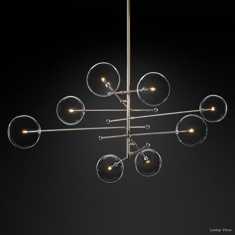 Callene Offset Globe Eight-Arm Chandelier 79"