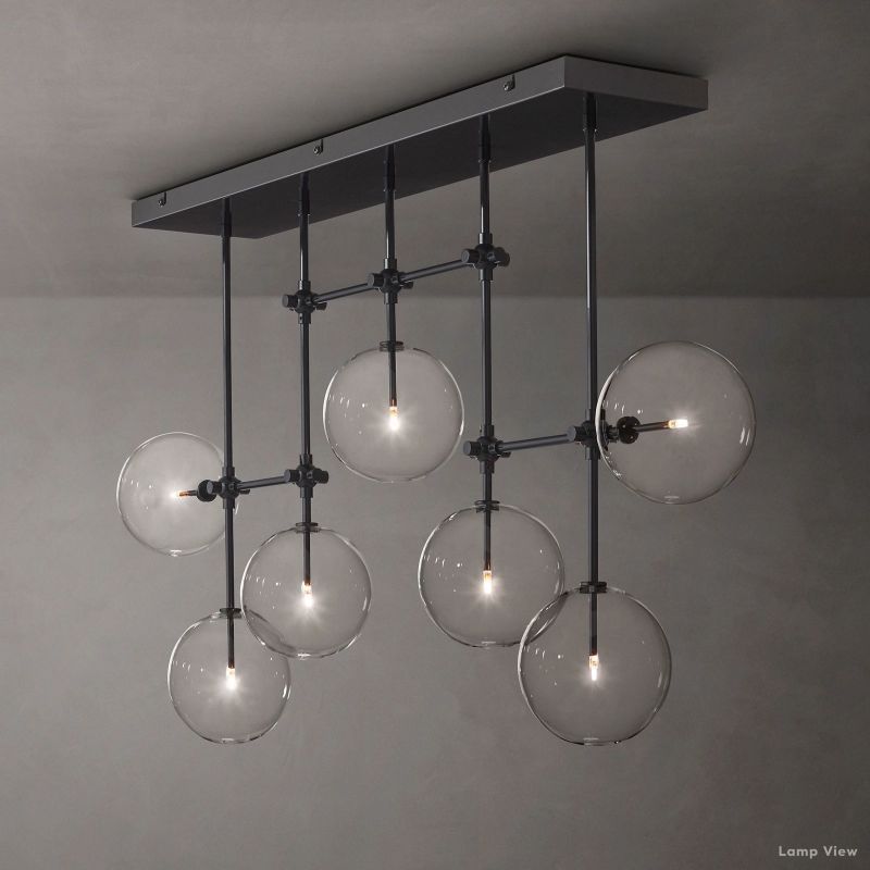 Callene Offset Globe Linear Chandelier 60"
