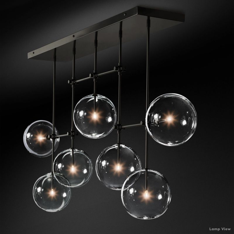 Callene Offset Globe Linear Chandelier 60"