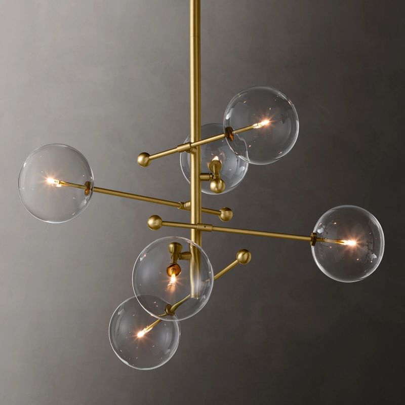 Callene Offset Globe Six-Arm Chandelier 40"