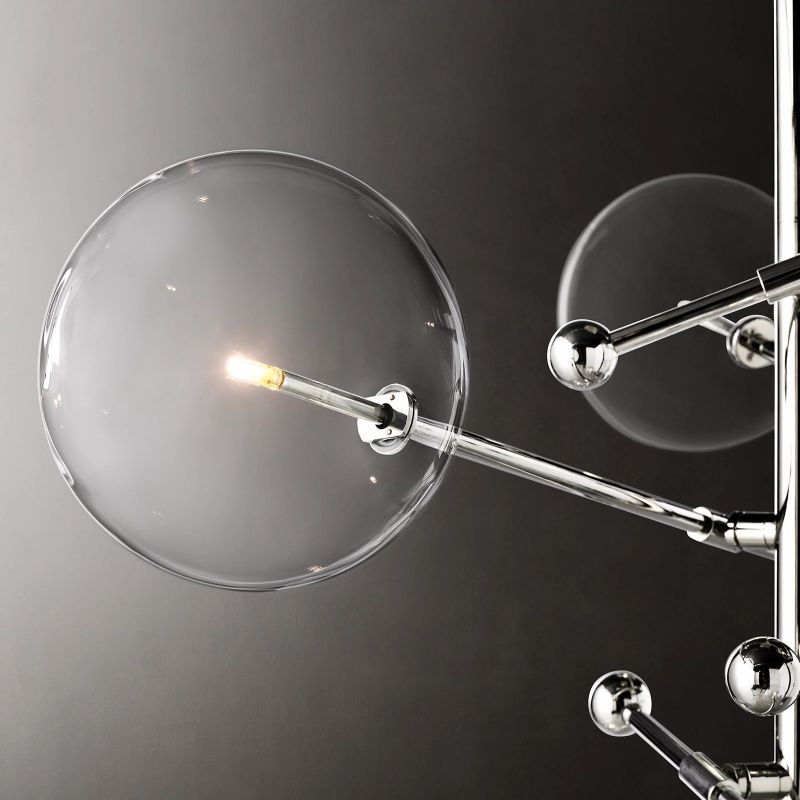 Callene Offset Globe Six-Arm Chandelier 40"