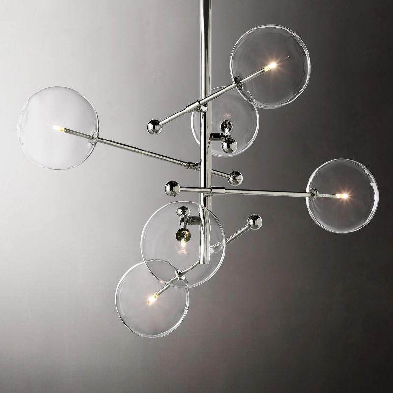 Callene Offset Globe Six-Arm Chandelier 40"