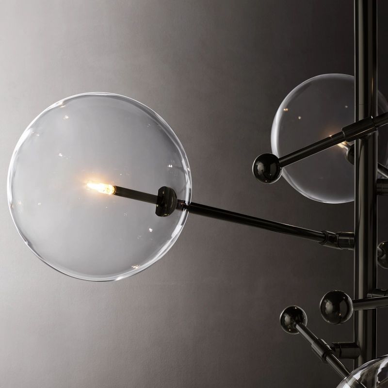 Callene Offset Globe Six-Arm Chandelier 40"