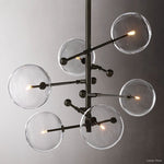 Callene Offset Globe Six-Arm Chandelier 40"
