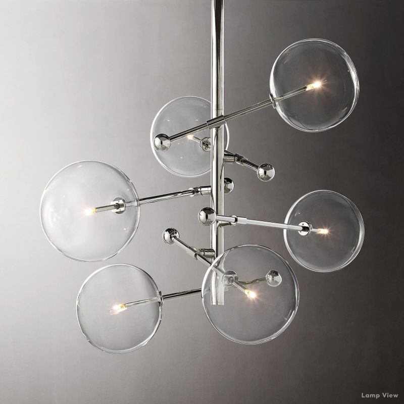 Callene Offset Globe Six-Arm Chandelier 40"
