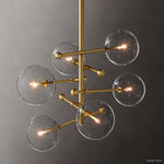 Callene Offset Globe Six-Arm Chandelier 40"