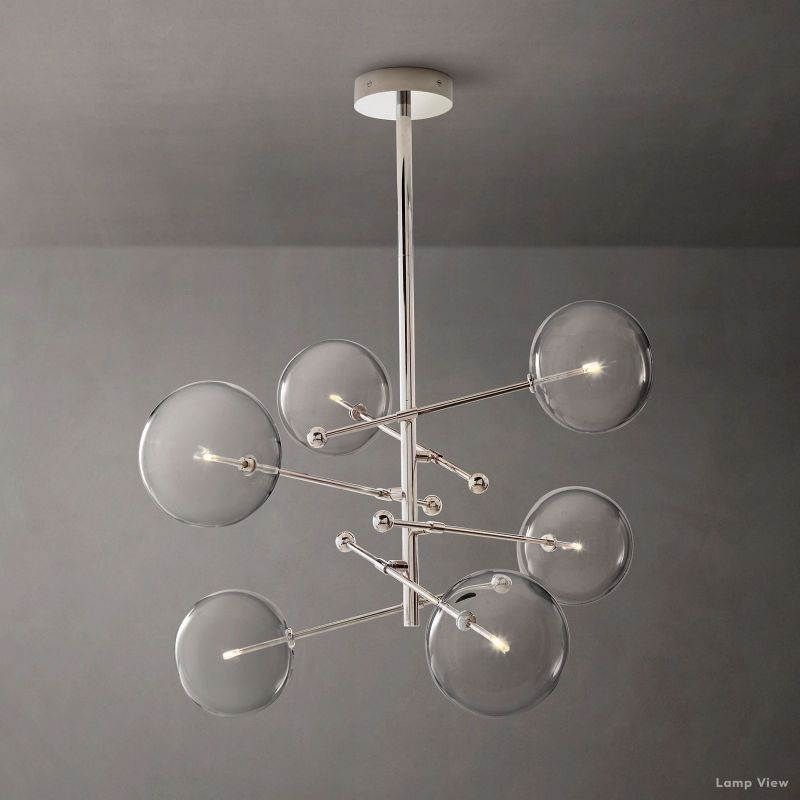 Callene Offset Globe Six-Arm Chandelier 55"
