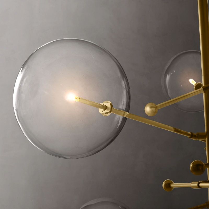 Callene Offset Globe Six-Arm Chandelier 55"