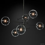 Callene Offset Globe Six-Arm Chandelier 55"