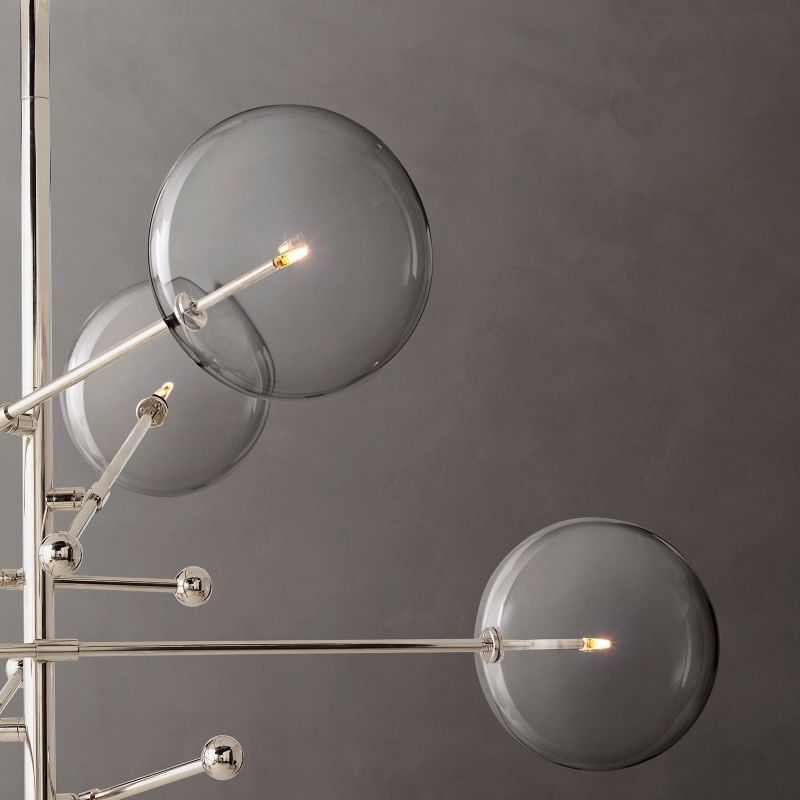 Callene Offset Globe Six-Arm Chandelier 55"