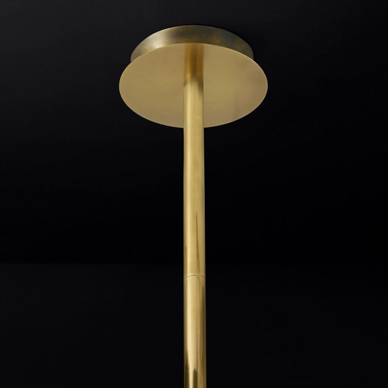 Callene Offset Globe Three-Arm Chandelier 46"