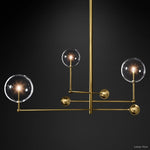Callene Offset Globe Three-Arm Chandelier 46"