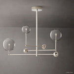 Callene Offset Globe Three-Arm Chandelier 46"