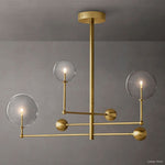 Callene Offset Globe Three-Arm Chandelier 46"