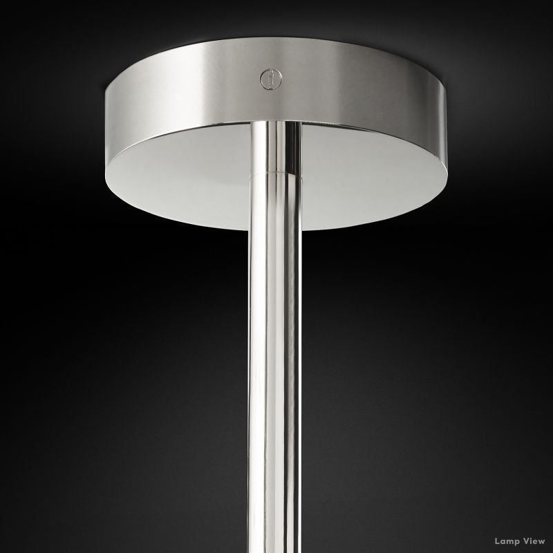 Callene Offset Globe Three-Arm Chandelier 46"
