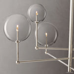 Callene Offset Globe Three-Arm Chandelier 46"