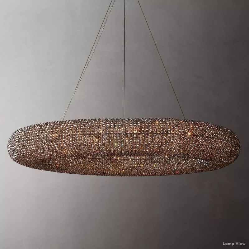 Halo Luminous Crystal Round Chandelier 59"