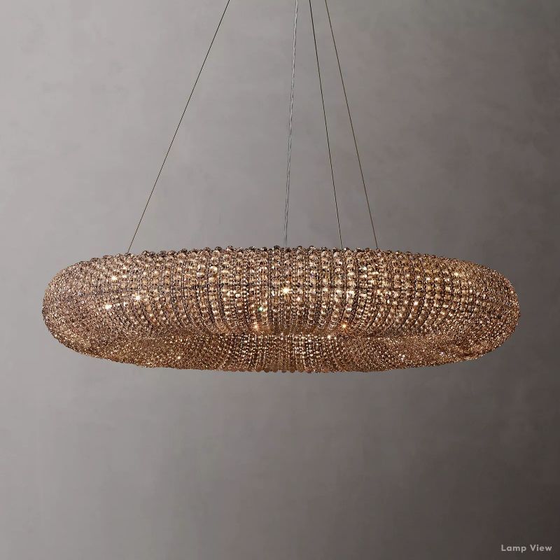 Halo Luminous Crystal Round Chandelier 41"