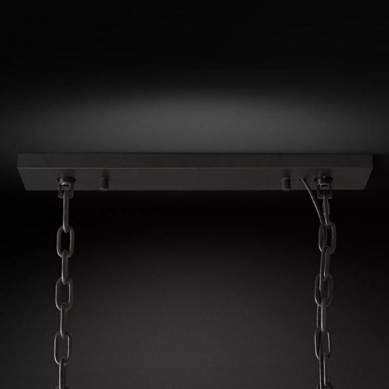 Harlow Chiseled Crystal Rectangle Chandelier 54"