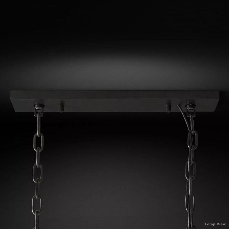 Harlow Mitered Crystal Rectangle Chandelier 74"