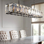 Harlow Chiseled Crystal Rectangle Chandelier 62"