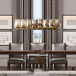 Harlow Chiseled Crystal Rectangle Chandelier 54"